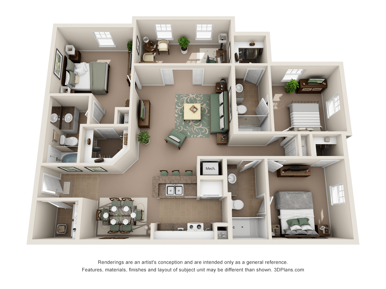 C1 - The Atlanta floor plan